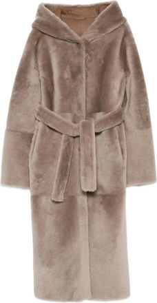 Liska Mantel met ceintuur - Bruin