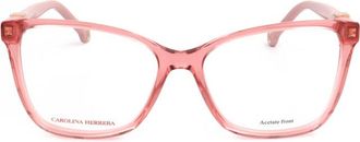 Carolina Herrera Ladies Orange Rectangular Eyeglass Frames HER 0274