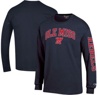 Champion Mens Champion Navy Ole Miss Rebels Arch Over Logo 2-Hit Long Sleeve T-Shirt at Nordstrom, Size Xx-Large