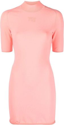 Alexander Wang high-neck short dress - women - Elastane/Polyamide - S - Pink