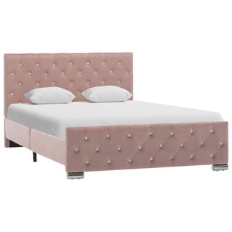 vidaXL Vidaxl - Estructura De Cama Sin Colch&oacute;n Terciopelo Rosa 120x200 Cm
