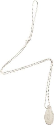 Tiffany & Co. Silver Return To Tiffany Oval Tag Ball Necklace (Authentic Pre- Loved)