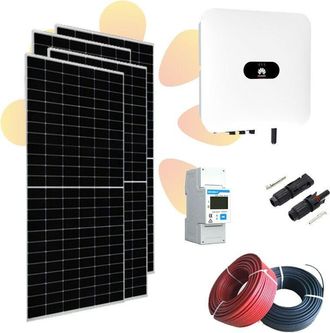 Huawei Kit Solar Fotovoltaico Autoconsumo Con 2kw 8480wh/d&iacute;a