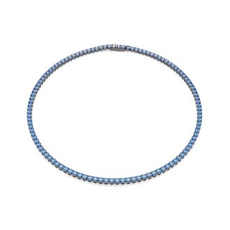 Swarovski Matrix Tennis Armband - Dames - Kettingen - Blauw - ONE Size - Accessoires