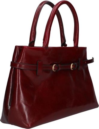 Fred De La Bretoniere Mae Handtas - Dames - Handtassen - Rood - ONE Size - Leer - Tassen