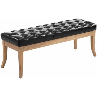 Clp Banco Recibidor Ramses En Madera Clara Negro 120 Cm