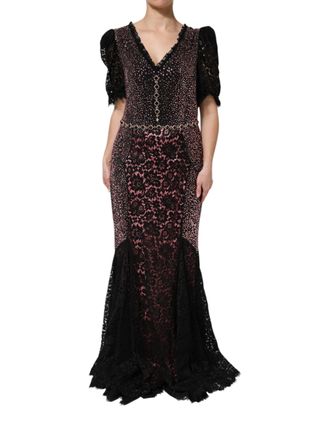 Dolce & Gabbana Kant Versierd Avondjurk