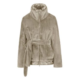 Bomboogie Giacca in ecopelliccia a collo alto - - Jackets - Donna - Beige - 2XL