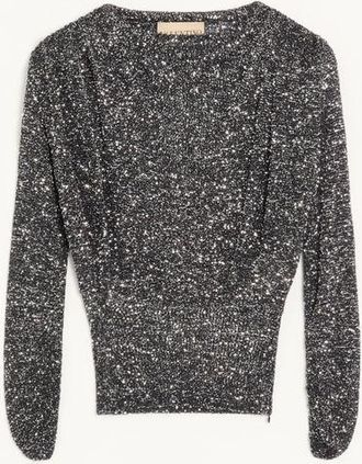 Valentino Maglia in Filo Paillettes Donna NERO/SILVER XXS
