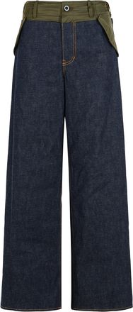 sacai Blue Cotton Jeans