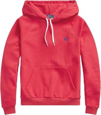 Polo Ralph Lauren Sunrise Red Hooded Sweatshirt - Dames - Hoodies - Rood - 2XS - Katoen - Hoodies & sweatvesten