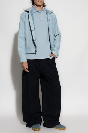 Ami Suede Jacket, Mens, Light Blue