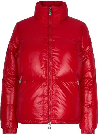 Pyrenex Goldin Short Down Jacket - Dames - Gewatteerde jassen - Rood - XS - Leer - Jassen