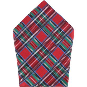 Trafalgar Store Nicholas Tartan Plaid Silk Pocket Square at Nordstrom