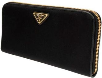 Prada Womens Black Nylon Wallet