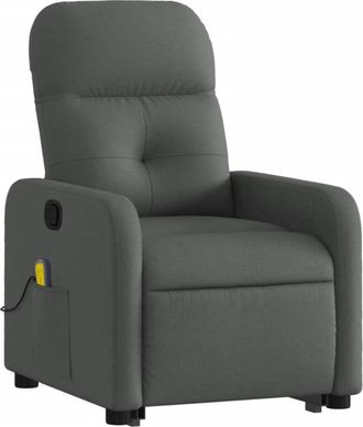 vidaXL Vidaxl - Silla De Masaje Reclinable De Pie De Tela Gris Oscuro