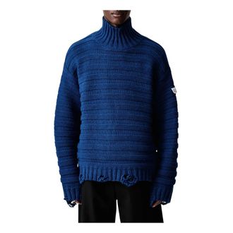 Maison Margiela Dolcevita in lana - - Knitwear - Uomo - Blu - L