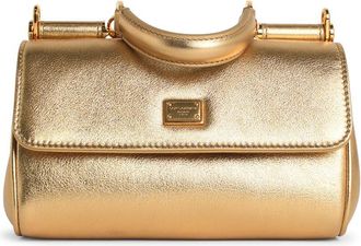 Dolce & Gabbana My Sicily goldene Lear-Handtasche