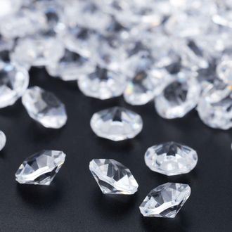 OEM Diamantes Decorativos Tuserxln Relaxdays, Paquete De 1700 Unidades, Decoraci&oacute;n De Mesa Para Bodas, Cristales, Pl&aacute;stico, 6 X 10 Mm, Transparentes