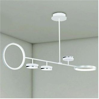 Trade Shop Trade Shop - Copy Of Lampadario A Sospensione Argento Con 2 Sfere In Vetro Bianco Attacco G9 E27 33498