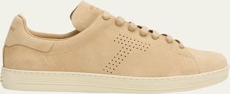 Tom Ford Mens Warwick Suede Low-Top Sneakers