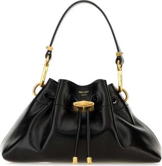 Jimmy Choo London Tassen, Dames, Zwart, ONE Size, Leer, Cinch Small