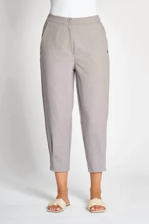 Zhrill Zhborda Ankle Length Pants In Grey