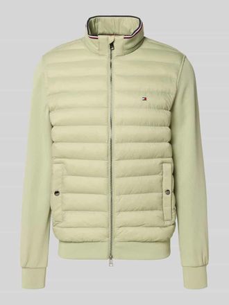 Tommy Hilfiger Regular Fit Steppjacke aus verschieden strukturiertem Material in Oliv, Gr&ouml;&szlig;e XXL