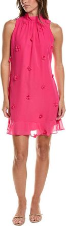 CeCe by Cynthia Steffe Flower Tie Neck Mini Dress