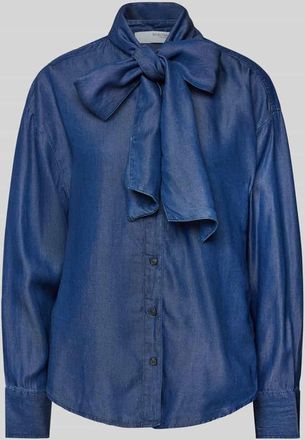 Selected Relaxed Fit Schluppenbluse in Denim-Optik Modell JANNA in Jeansblau, Gr&ouml;&szlig;e 38