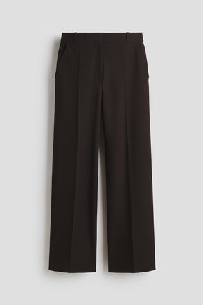 H&M Wrinkle-resistant Weite elegante Hose - Dunkelbraun