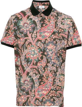Etro paisley-print polo shirt - men - Cotton - XXXL - Green