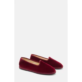 Scarosso Valentino Slippers in Burgundy - Velvet at Nordstrom, Size 45