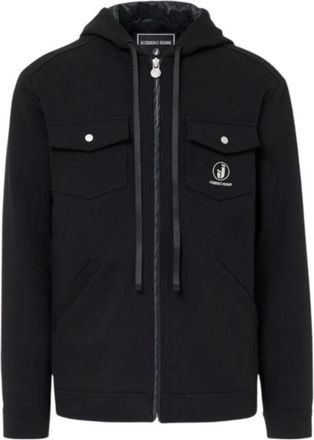 Iceberg Zip-throughs, male, Black, M, Hooded Sport Jacket