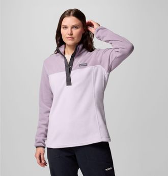 Columbia Fleecepullover COLUMBIA Benton Springs 1/2 Snap Pull Over II, Gr. XS, lila (lavender pearl, shale lila, shark), Obermaterial: 100% Nylon. Futter: 100%