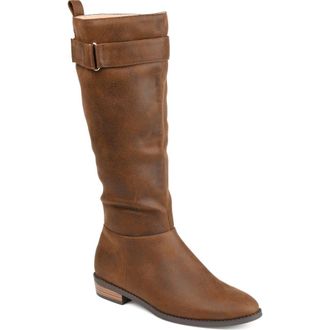 Journee Collection Lelanni Knee High Boot in Brown at Nordstrom Rack, Size 12