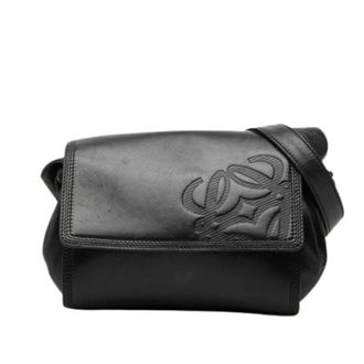 Loewe Pre-owned Crossbody Bag - Dames - Pre-owned - Zwart - Maat: ONE Size Leer