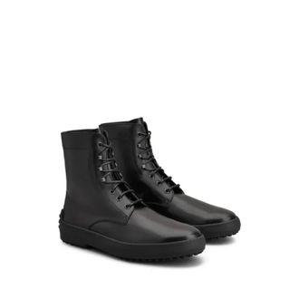 Tod's Tods, Lace-up Boots, male, Black, Size: 8 1/2 US Winter Gommino Ankle Boots