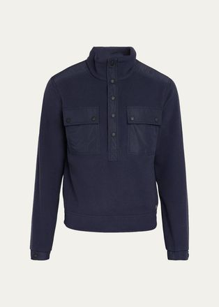 Moncler Mens Half-Placket Hybrid Jacket