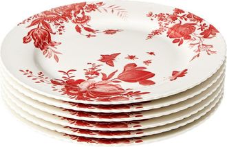 Certified International Gabrielle Rose Set Of 6 Dinner Plates