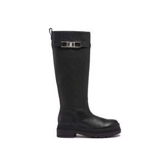 Ferragamo Black Calfskin Womens Boots