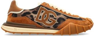 Dolce & Gabbana Athletic Fabric Sneakers - Dames - Sneakers - Bruin - 37 EU - Leer - Schoenen