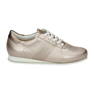 Hassia Sportieve Lage Damesschoenen Brons - Dames - Sneakers - Grijs - 38 1/2 EU - Leer - Schoenen
