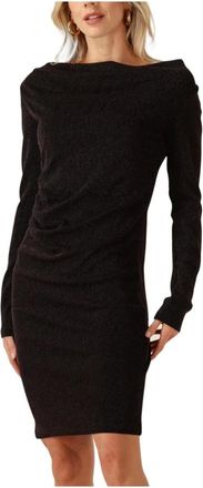 Selected Slfanja LS Slim Short Dress - Dames - Korte kleedjes - Bruin - S - Polyester - Kleedjes