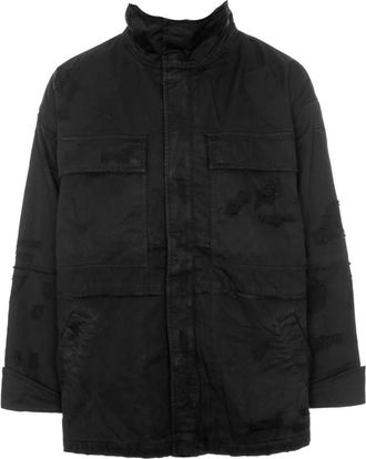 Diesel J-Oise Jacket - Heren - Zomerjassen - Zwart - S - Katoen - Jassen