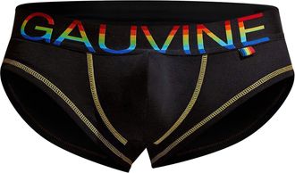 GAUVINE Underwear, Rainbow 3003 Trunk, Black, Mens Size L, Pack of 1