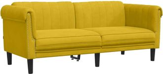 vidaXL Sof&aacute; De 2 Plazas Terciopelo Amarillo Vidaxl