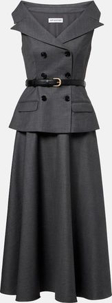 Self Portrait Abito midi in misto lana