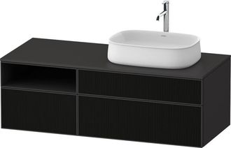 Duravit Duravit - Lavabo Consola Zencha, 1300x550mm, 2 Extra&iacute;bles, 1 Caj&oacute;n