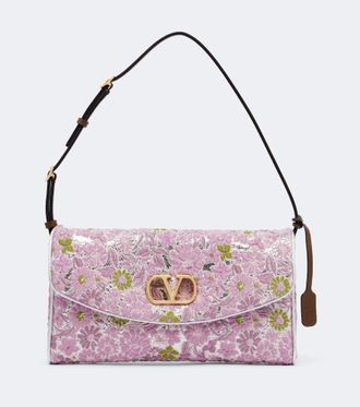 Valentino Garavani DeVain Small floral jacquard shoulder bag